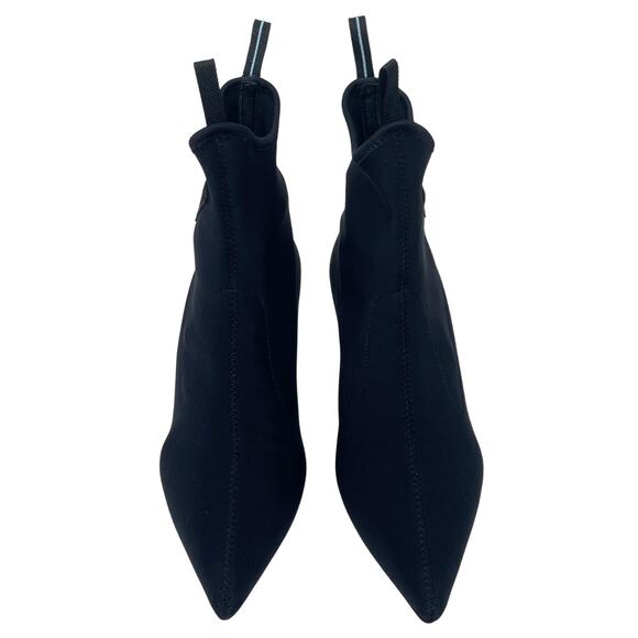 Prada Boots Triangle LOGO Shoes Nylon Pointed Toe 65mm Ankle Stiletto Heels EU37 - Picture 4 of 12